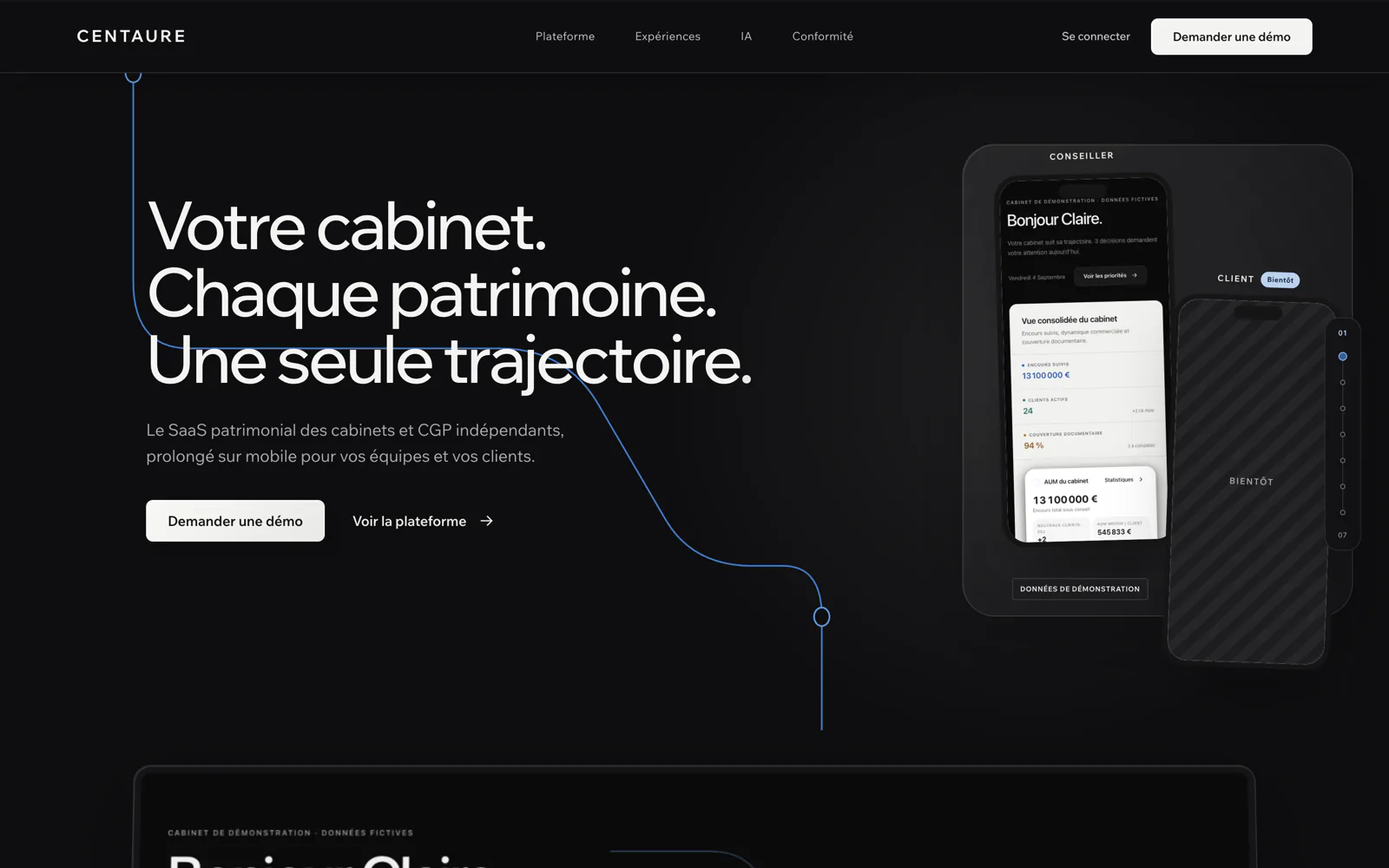 Page d'accueil publique de Centaure